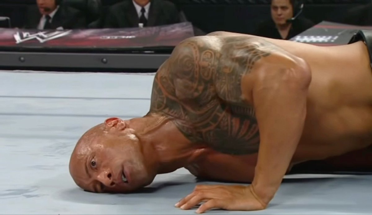 THE ROCK REALLY SOLD THAT CLOTHESLINE LIKE THE WORLD DEPENDED ON IT 😭
