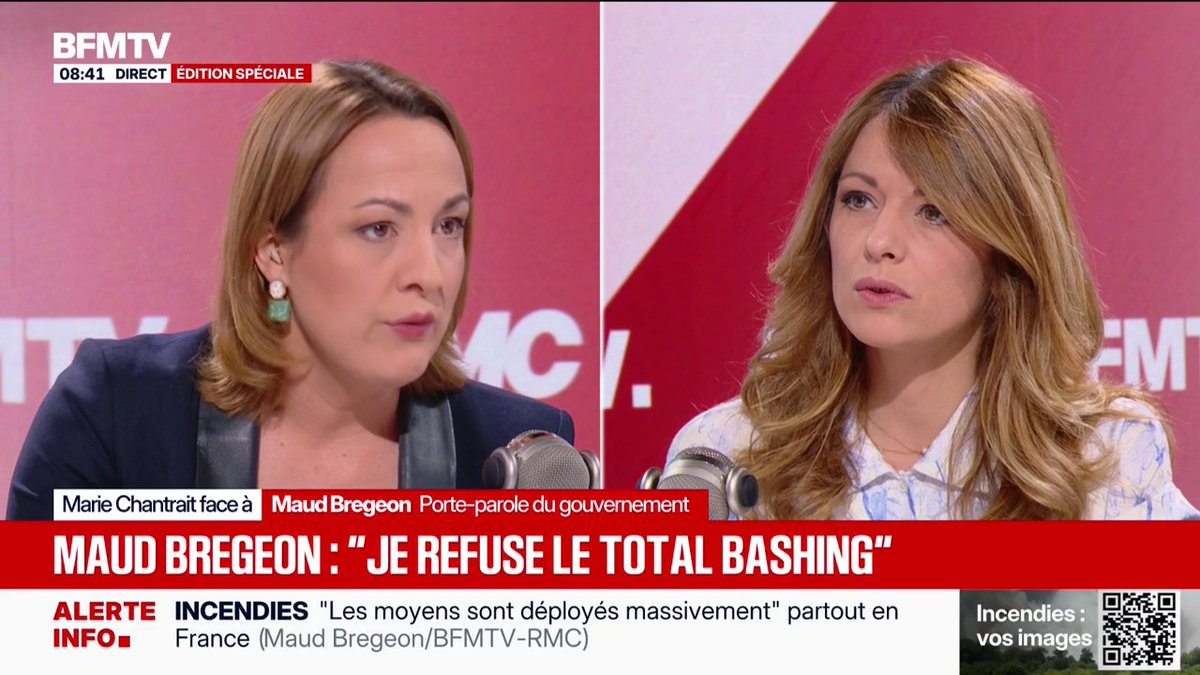 Maud Bregeon, porte-parole du gouvernement: "Taxer les grandes entreprises françaises ne peut pas être la première réaction face aux difficultés budgétaires"