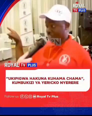 UNAMKUMBUKA YERICKO NYERERE WA MLIMANI CITY?, "UKIPIGWA HAKUNA KUHAMA CHAMA" * Yericko aliyekuwa anasema baada ya kumalizika kwa uchaguzi ndani ya CHADEMA uliokuwa unafanyika ukumbi wa Mlimani City, Jijini Dar es Salaam Tundu Lissu na Godbless Lema wamejiandaa kukimbilia Ulaya? * Yericko aliyesema Godbless Lema atalalamika sana baada ya matokeo ya Mwenyekiti wa Taifa wa uchaguzi huo kutangazwa? * Hivi tunaweza kukumbushana nini kilitokea baada ya kauli hizi za Yericko Nyerere? NB: TBT leo jamani😁