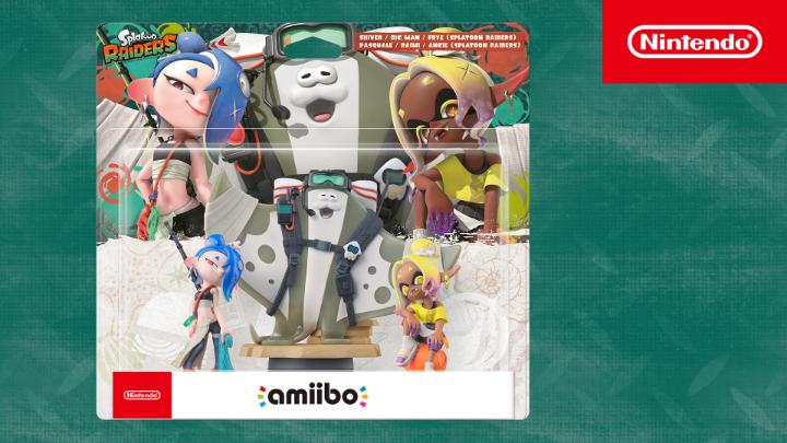 ¡Ya está a la venta el pack con tres #amiibo del Clan Surimi! Puedes usarlos para obtener nuevos atuendos para tu mecanista en #SplatoonRaiders... ¡y para crear un conjunto muy resultón al unir las bases de las figuras!