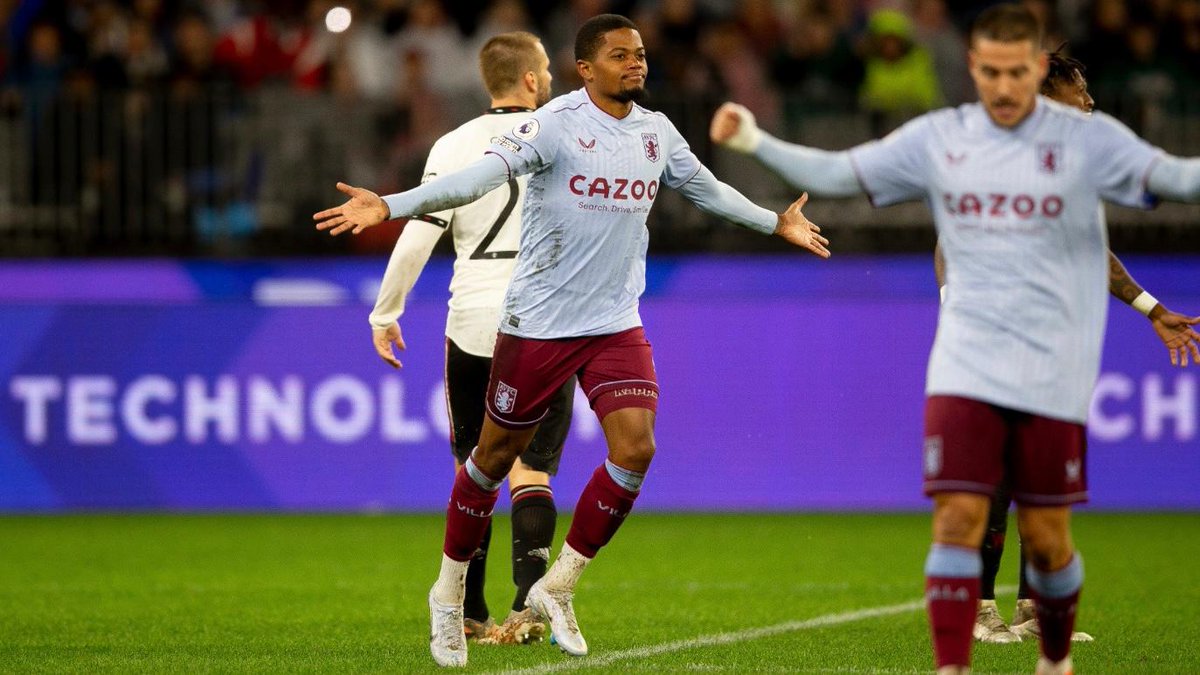 Aston Villa drew 2-2 with Man Utd in a pre-season friendly in Australia #OnThisDay in 2022. This goal from Leon Bailey was sensational 😍 #AVFC