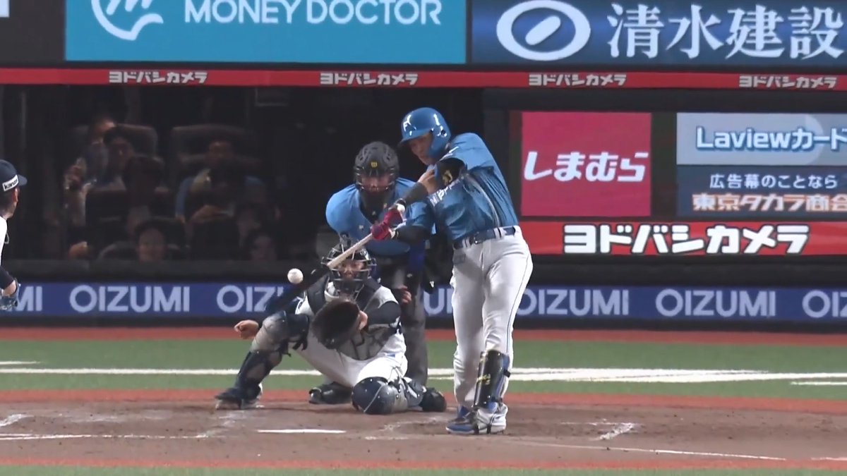 ジェイが一振りで決める!💪👏 完璧に捉えた!🔥 北海道日本ハム 野村佑希 選手の今シーズン第13号3ランホームランで逆転に成功!🌈 👇ライブ配信・見逃し配信を見る
