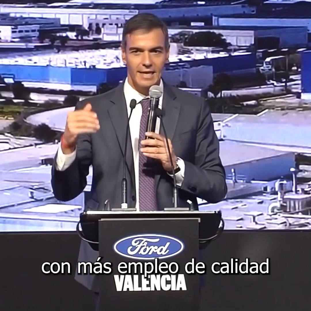 El acuerdo de Ford y Geely en la planta de Almussafes (Valencia) demuestra la capacidad de España para atraer grandes inversiones y participar en el futuro de la movilidad. Una nueva etapa con más innovación, más capacidad tecnológica, más oportunidades y más empleo de calidad.