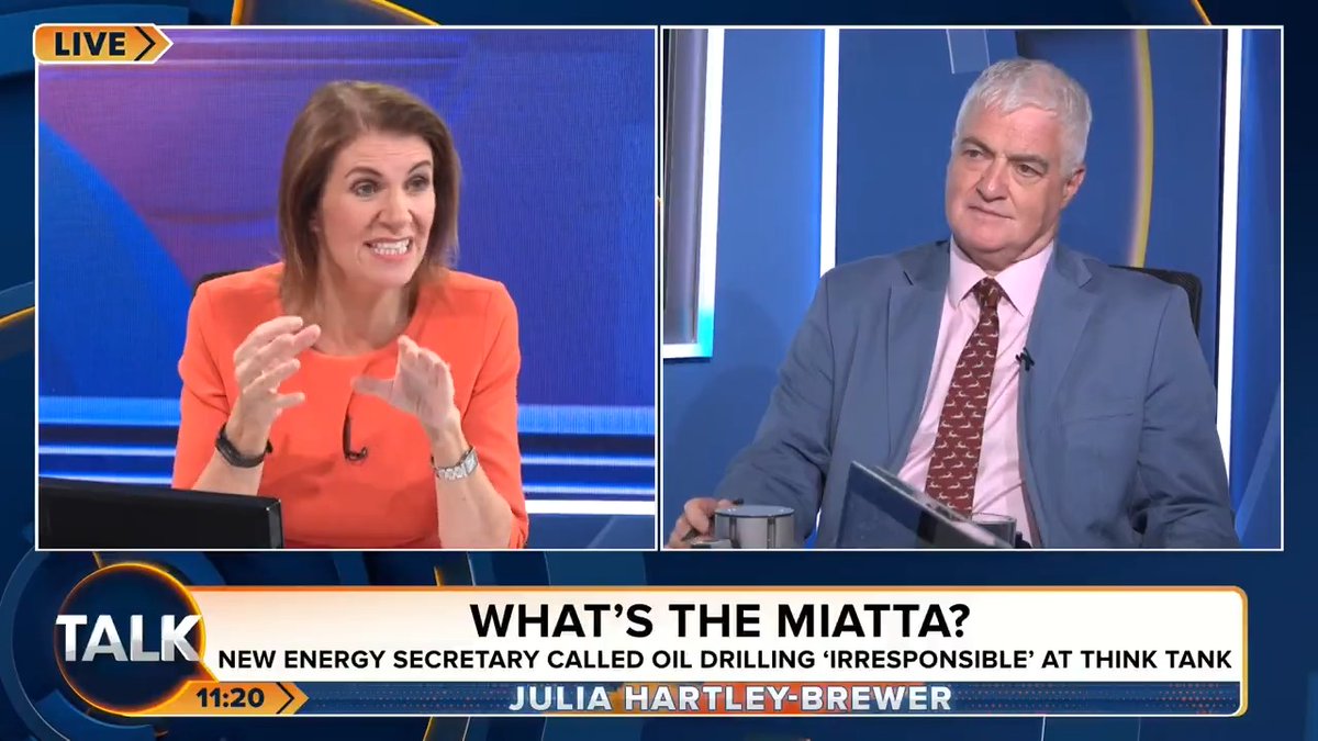 🚨"She's more of a nutter than Ed Miliband! You are certifiably insane if you want Net Zero by 2030." It's been revealed that Andy Burnham’s new Energy Secretary, Miatta Fahnbulleh, is opposed to drilling in the North Sea. Julia Hartley-Brewer