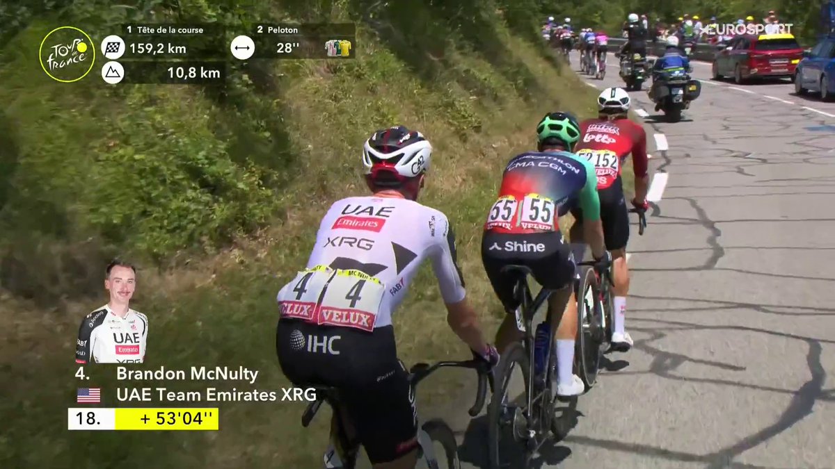 😬 Brandon McNulty se queda en el inicio del ascenso al Côte d'Engins 🥵 También sufre su compañero en UAE Tim Wellens #TDF2026 | #LaCasaDelCiclismo