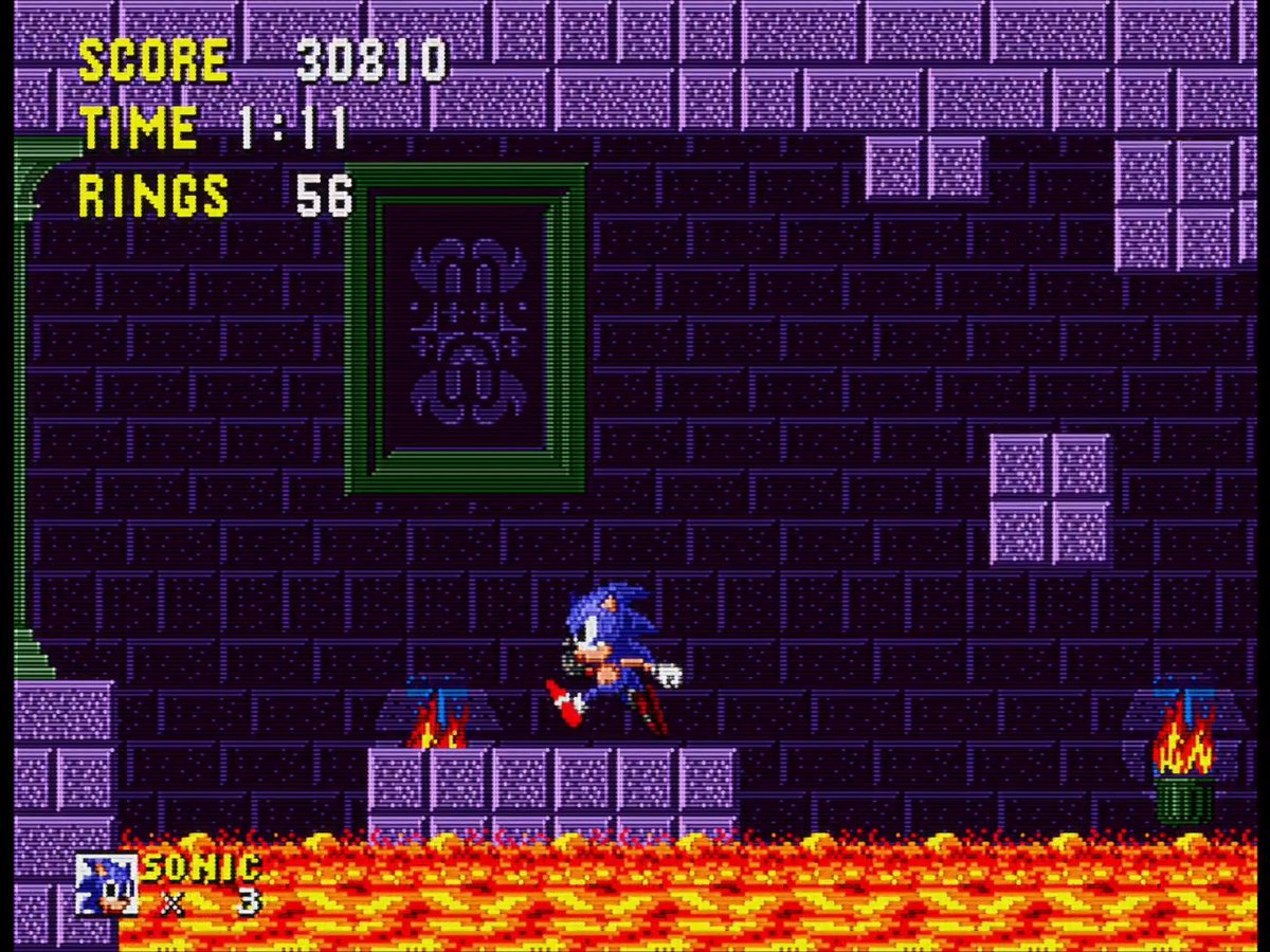 Exploring the lava filled temple. Sonic the Hedgehog, 1991 [Genesis] "Marble Zone" - Masato Nakamura