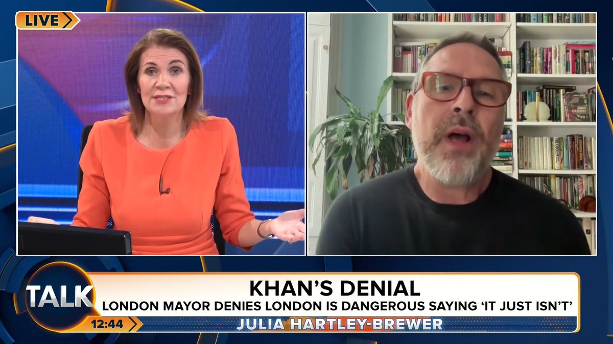🚨Sadiq Khan has hit back at claims that London is "dystopian and dangerous". Philip Kiszely: "It is a very dangerous city. Harassment, shoplifting, stealing phones and violence in the street..." Julia Hartley-Brewer