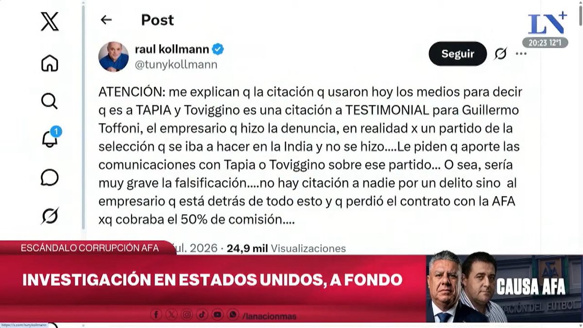 Ya perdiste, Tofoni. La sentencia quedó escrita. Lo único que te queda es intentar ensuciar. Pero ni vos pudiste sostener lo que publicaste: terminaste retractándote. La sociedad ya sabe quién decía la verdad y quién construía un relato.