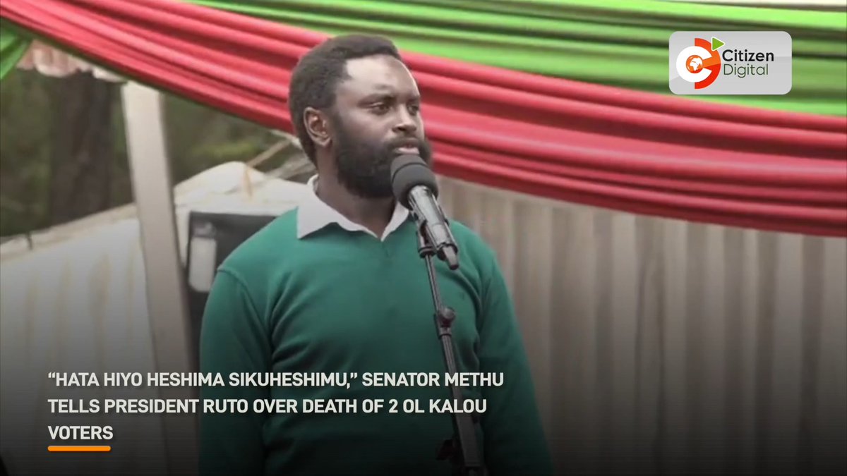 “Kwanzia leo hata hiyo heshima sikuheshimu,” Senator Methu tells President Ruto over the death of 2 Ol Kalou voters