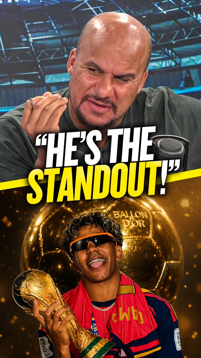 ❌ "Harry Kane went missing. He wasn't one of the tournament's star players." 🤩 "Lamine Yamal won the World Cup and La Liga." ⚽ "24 goals and 18 assists in just 45 games for Barcelona." Gabby Agbonlahor snubs Harry Kane in Ballon d'Or debate and backs Lamine Yamal to win 🔥