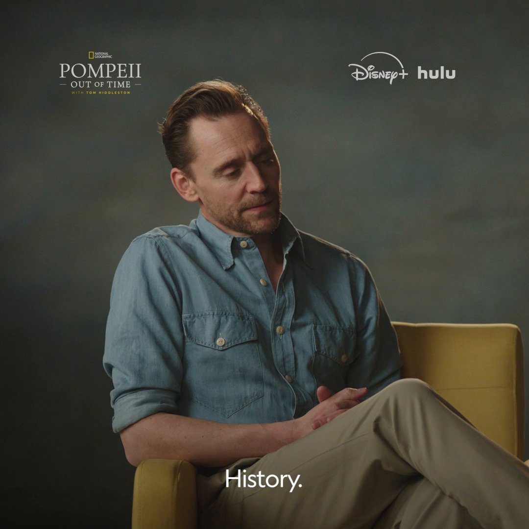 Describe Pompeii: Out of Time in 3 words? It's Now Streaming. #PompeiiOutOfTime with Tom Hiddleston is now streaming on Disney+ and Hulu.