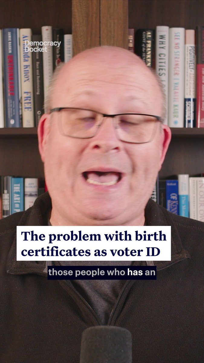 Roughly 70% of women in heterosexual marriages have changed their last name. That means using their birth certificate as proof of citizenship to vote is not an option. This is not a coincidence — it’s a deliberate effort to suppress Democratic votes. Learn more: