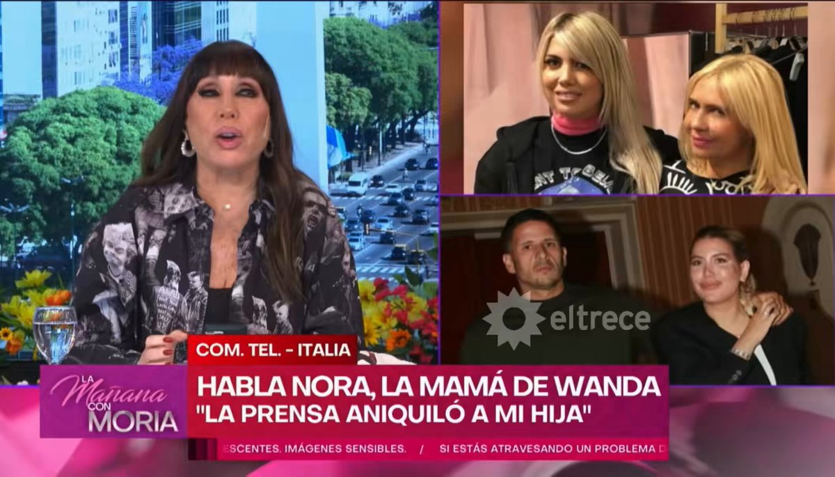 🚨🔥 Habla #Nora, la mamá de #WandaNara, y le respondió a Gustavo Mendez con una frase contundente: 🗣️ "Gustavo está tomando su propio veneno." ¿Qué más dijo? Mirá el momento completo en #LaMañanaConMoria. 👀
