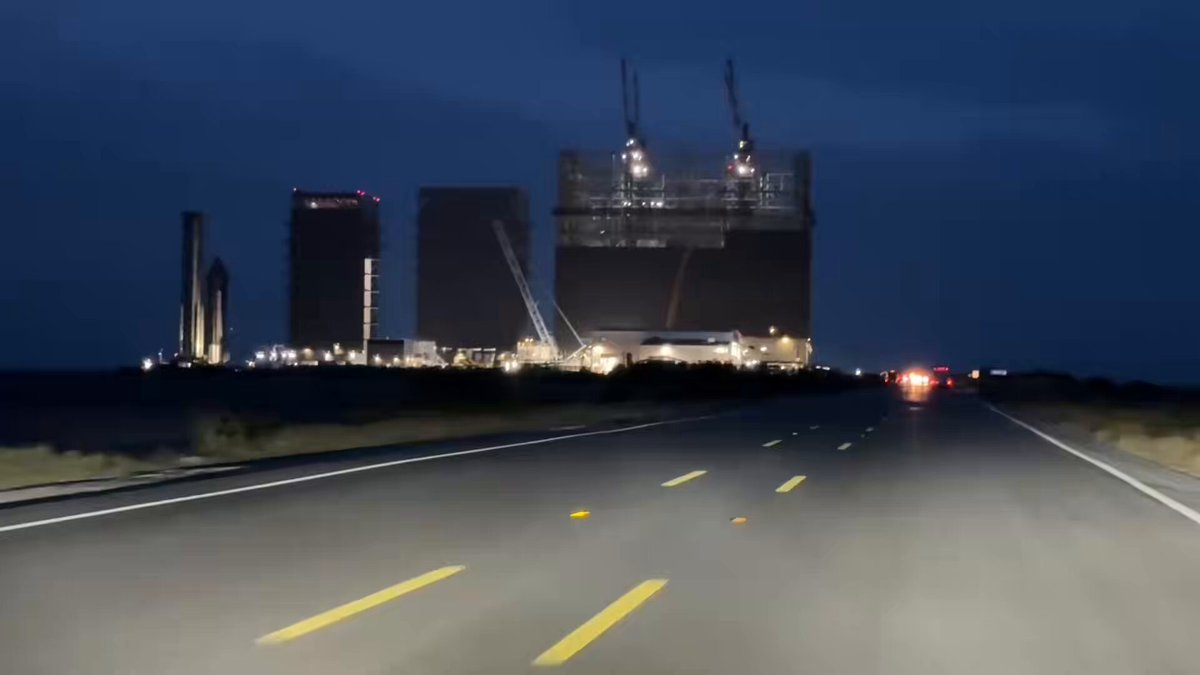 What is it like to arrive early in the morning at Starbase on launch day? Exciting! Hoping for a successful launch later today at 5:45 PM CDT with a 90-minute window. Check it out! 🤞🚀🍀