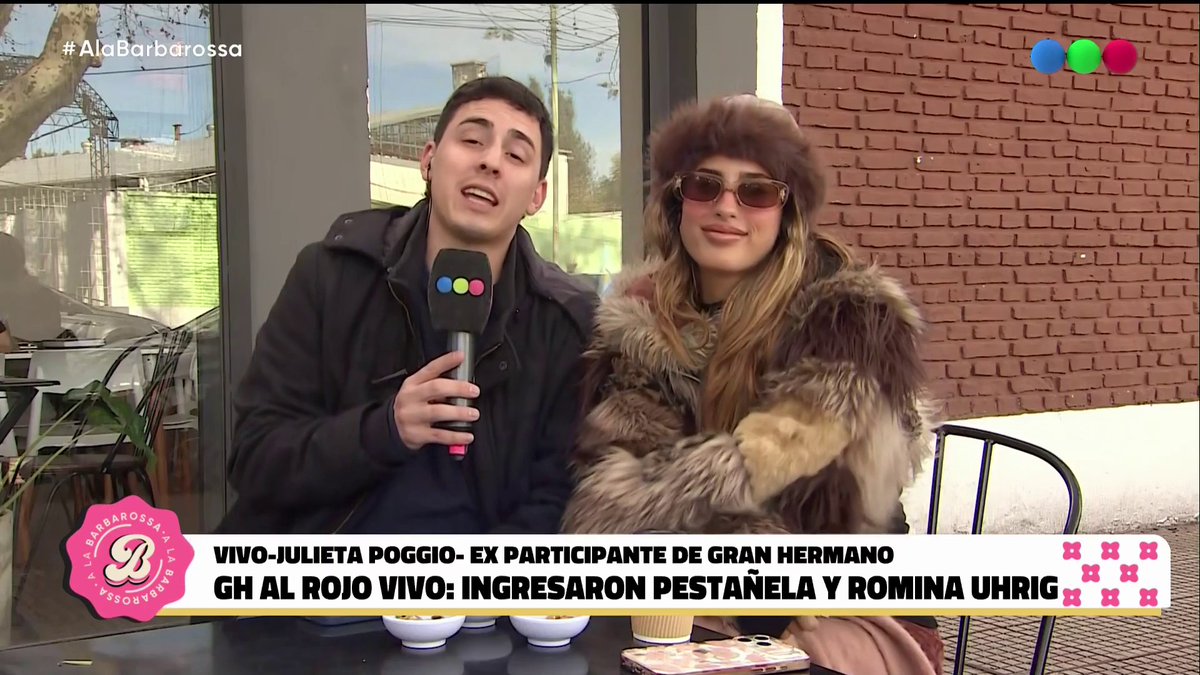 Juli Poggio analiza #GranHermano tras el ingreso de sus dos amigas, Pestañela y Romina 👁️ Mirá #ALaBarbarossa en Telefe 📺