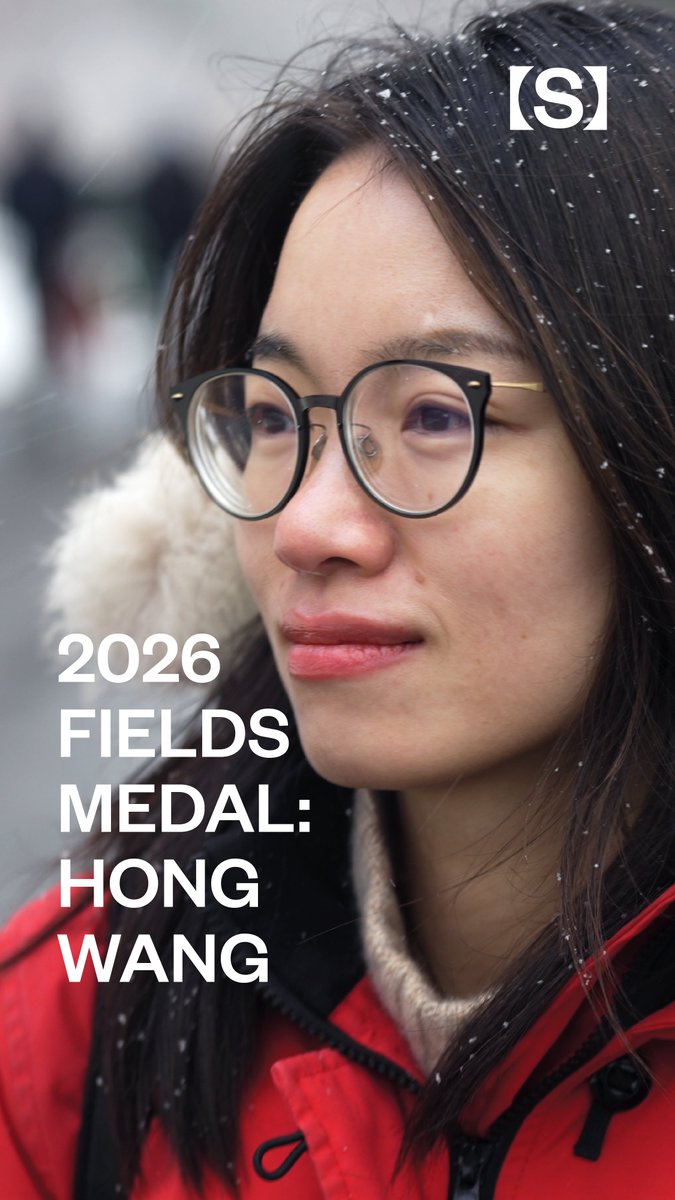 Mathematician Hong Wang of New York University and Institut des Hautes Études Scientifiques - IHES has won the 2026 Fields Medal. Wang explored harmonic analysis and geometric measure theory, making major advances in Fourier restriction and the Kakeya problem in three dimensions. Watch her full video and see all of the Fields Medal winners: #math #ICM2026 #FieldsMedal