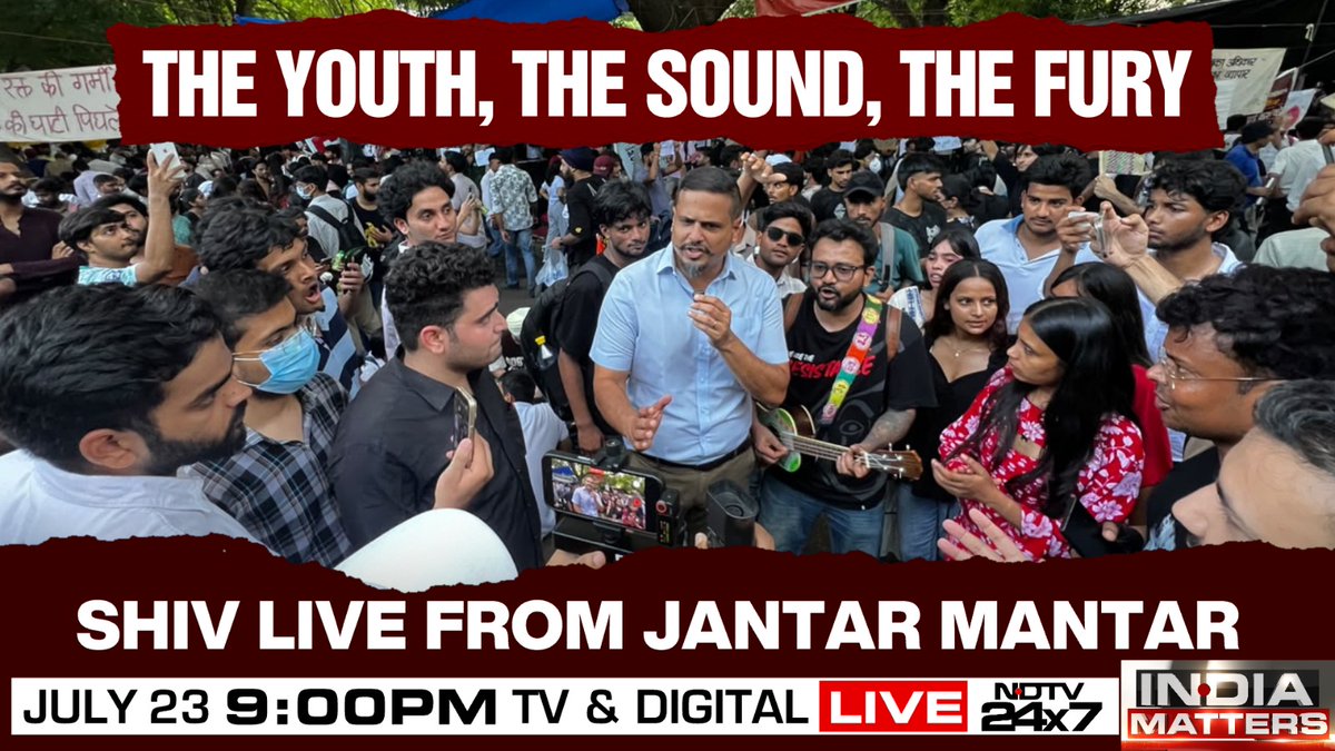 LIVE from Jantar Mantar. 9PM, @NDTV