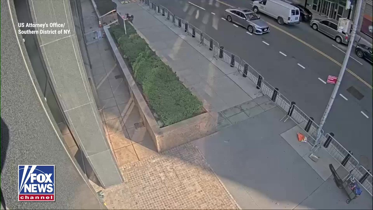 Federal prosecutors release new surveillance video showing the takedown of the man accused of firebombing a federal building in New York City that houses FBI and ICE offices. The video shows officers tackling the suspect moments after the alleged attack as he walks back to his cart with an anti-ICE banner. Authorities say 43-year-old Andrew Arrabaca launched fireworks at 26 Federal Plaza before pouring gasoline on the front steps and setting them on fire.