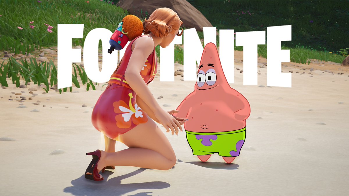 Fortnite Patrick the Star and Bikini Bottom Ice Spice Cosmetics Showcase, available tonight! #SponsoredByEpic