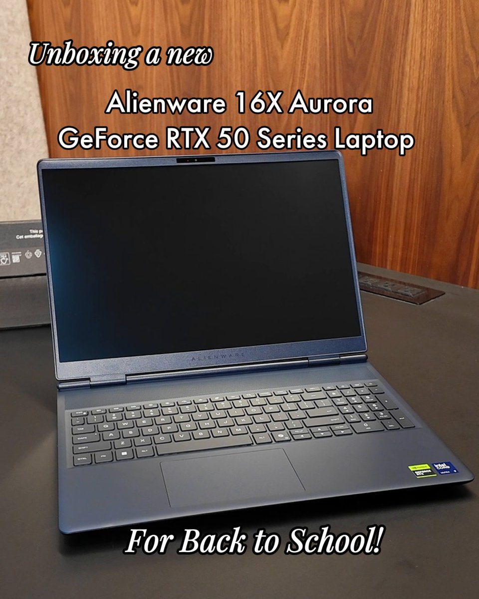Back-to-school laptop unboxing 👀 Get a first look at the Alienware 16 Aurora GeForce RTX 50 Series laptop, featuring: 🟢 16" 240Hz OLED display 🟢 Advanced Cryo-Chamber cooling 🟢 Performance for gaming, creating, and local AI