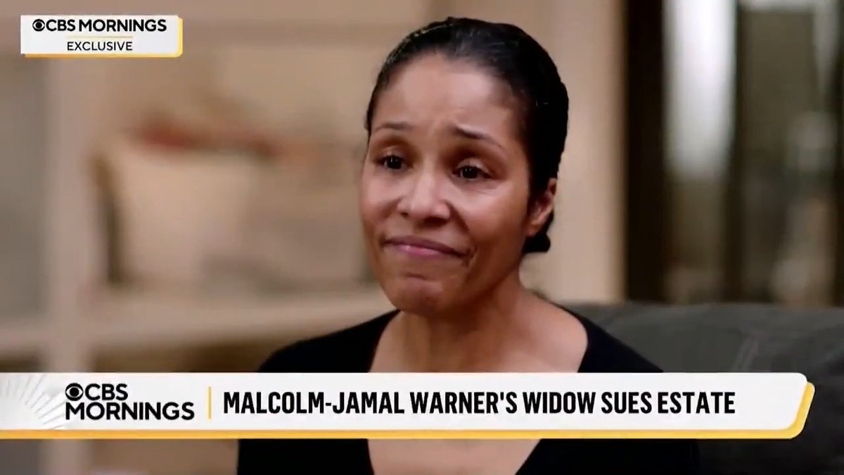 Malcolm-Jamal Warner's widow gives icy interview amid legal war with his mom. 🎥: CBS
