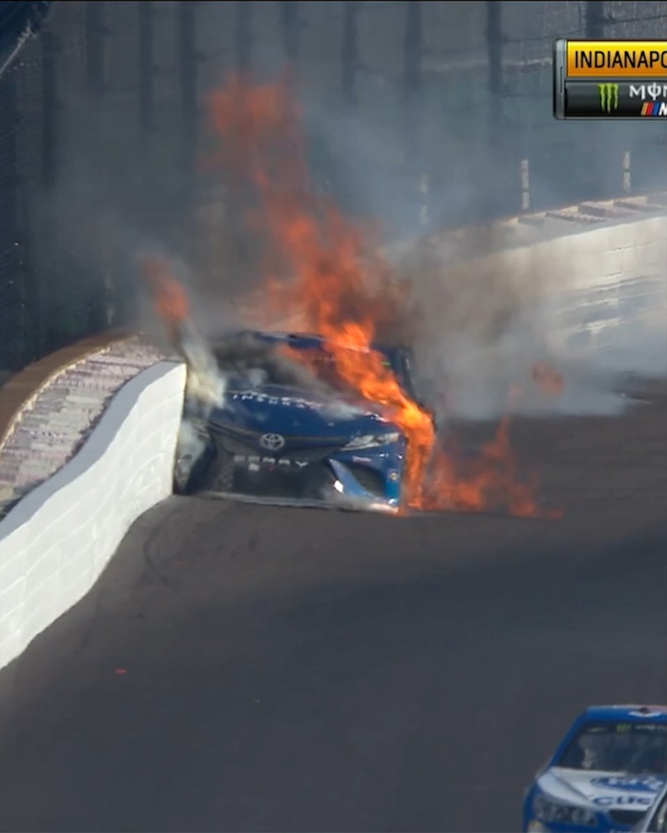 Contact on the track led to a confrontation on pit road at Indianapolis Motor Speedway in 2017.