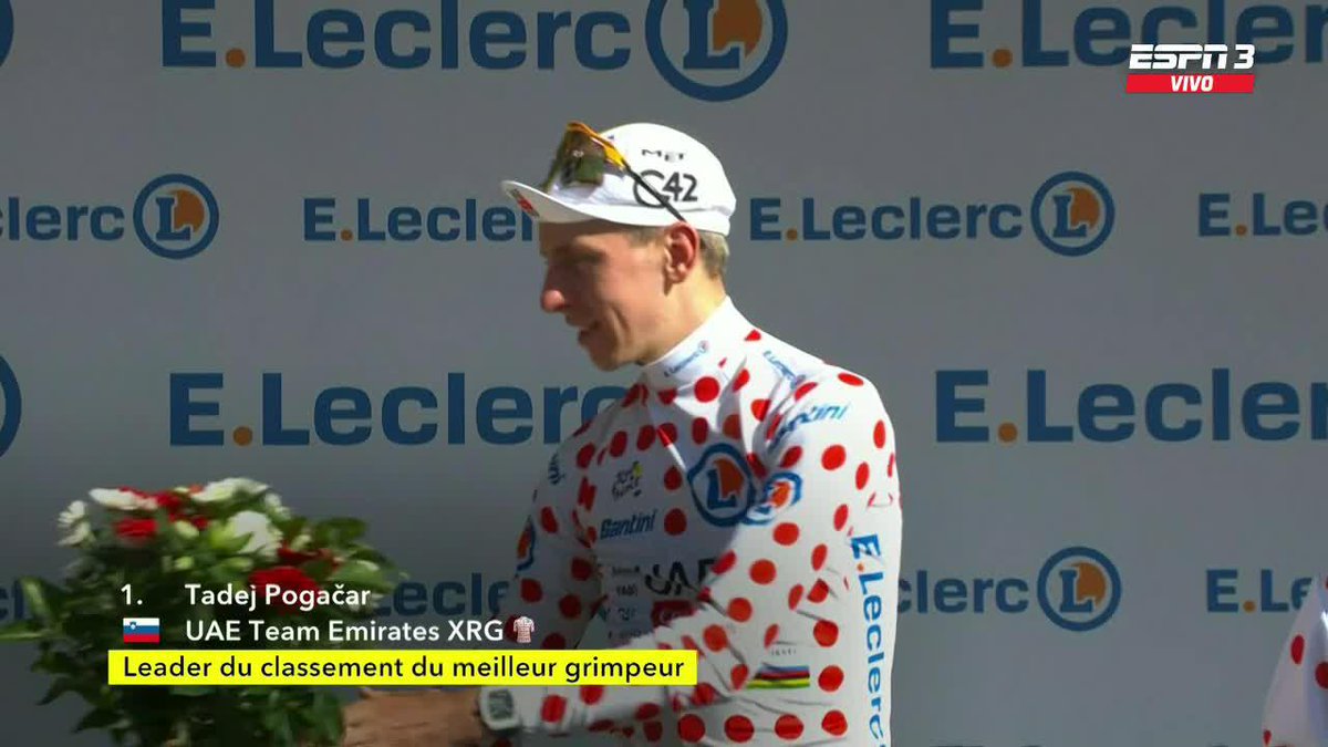 🤩 Y EL MOMENTO FAVORITO DE TODAS LAS MAÑANAS: Isaac del Toro sigue como el mejor joven del Tour de Francia. 🙌 Del Toro se mantiene como TERCERO general y con el maillot blanco.