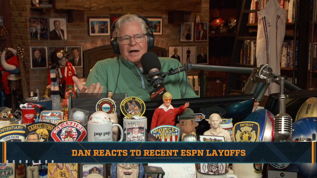 "Show dignity to those people in how you let them go. It can't happen that Karl Ravech is contacted by somebody wanting a comment. 33 years, and that's how it ends? Show dignity, give them that dignity." – Dan Patrick on the recent ESPN layoffs