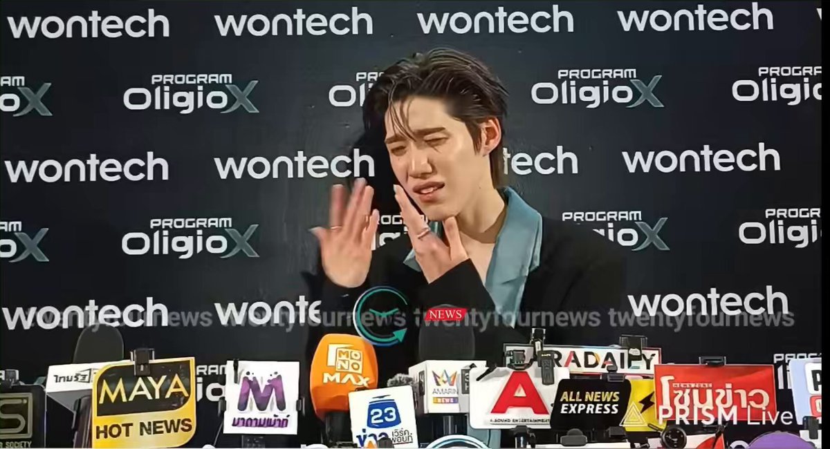 PP: She (P’Bee) doesn’t allow me to have any friend. P’Bee: You are allowed to have a faen. PP: I am? P’Bee: Yes. PP: Perfect! She has a vision and openminded. 🗣️So you can now have a faen right up? PP: I think I must look for my true love from now. Let me make an announcement here that this year will be the last year for me to work. I will seriously look for my true love next year. 🗣️You said that before? PP: I did? Then, let it be my reinforcement. 🗣️How would you look for your true love? PP: I know, right? I was just kidding and teasing. 🗣️I thought you would really like to have a true love. PP: It’s good to have one, but it’s fine to not have one either. 🗣️How does your true love look like? PP: My true love? As long as the person is a good person, that’s enough. My dad and mom have taught me this. 🗣️How is it now? Are you happy to stay single for the time being? PP: I’m always happy. Being single, actually, I’ve always been single. I’ve never said I am not single. However, if there’s anyone who is interested in me, you may contact and send an email via the company’s email account. 🗣️Asking anyone to hit on you through email? PP: Yes, just do it through email as my manager will be the one to screen/select one. It can be done through email, ppkritentertainment@gmail.com 🗣️You want them to send resumes? PP: Go ahead. It can be at the minimum of 10 pages with small fonts, to make the introduction long (long description). 🗣️Size 12 font? PP: Yes. 🗣️If anyone sent one which is shorter than 10 pages, they will be out from the shortlist? PP: You may be disqualified. 🗣️What are the qualifications of the person? PP: Just being a good person is enough. My mom has said so. 🗣️ Even if it’s below 10 pages, just be a good person? PP: Please describe your goodness. 🗣️What in the person do you look for? PP: First, must be someone who loves animal, because I love animals. So that we would have matching lifestyle. If the person isn’t into pets, I would be difficult to find-tune. 🗣️Do you want to specify which kind of animal? PP: Everything. I love all kinds of animals on this planet earth. It can be dolphins or whale. PP KRIT OLIGIOX XMODE #PPKRITxOligioX #OligioXeXtraLift #ppkritt