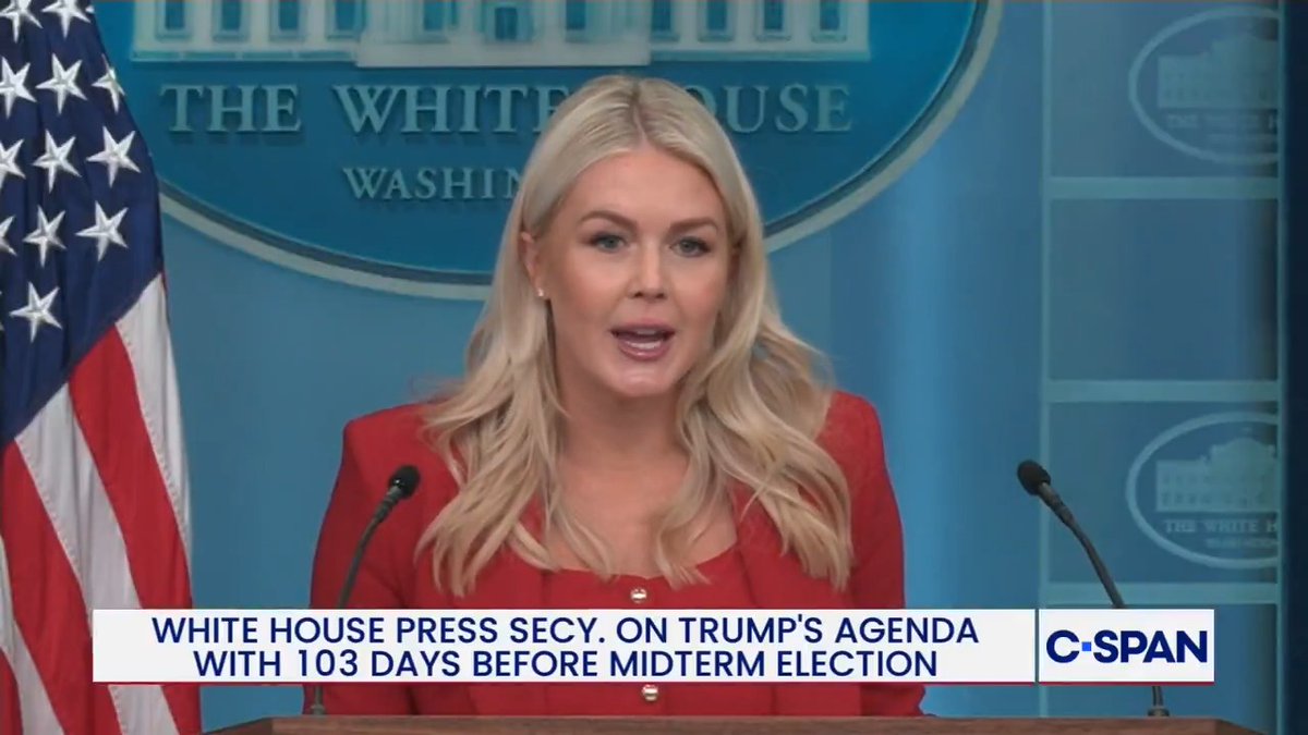 Press Secretary Leavitt says the president is fully supportive of newly appointed Sen. Darline Graham (R-SC) and that his patience is running out on Senate Leader John Thune (R-SD) over the SAVE America Act: "The House did its job, the Senate needs to do its job too."