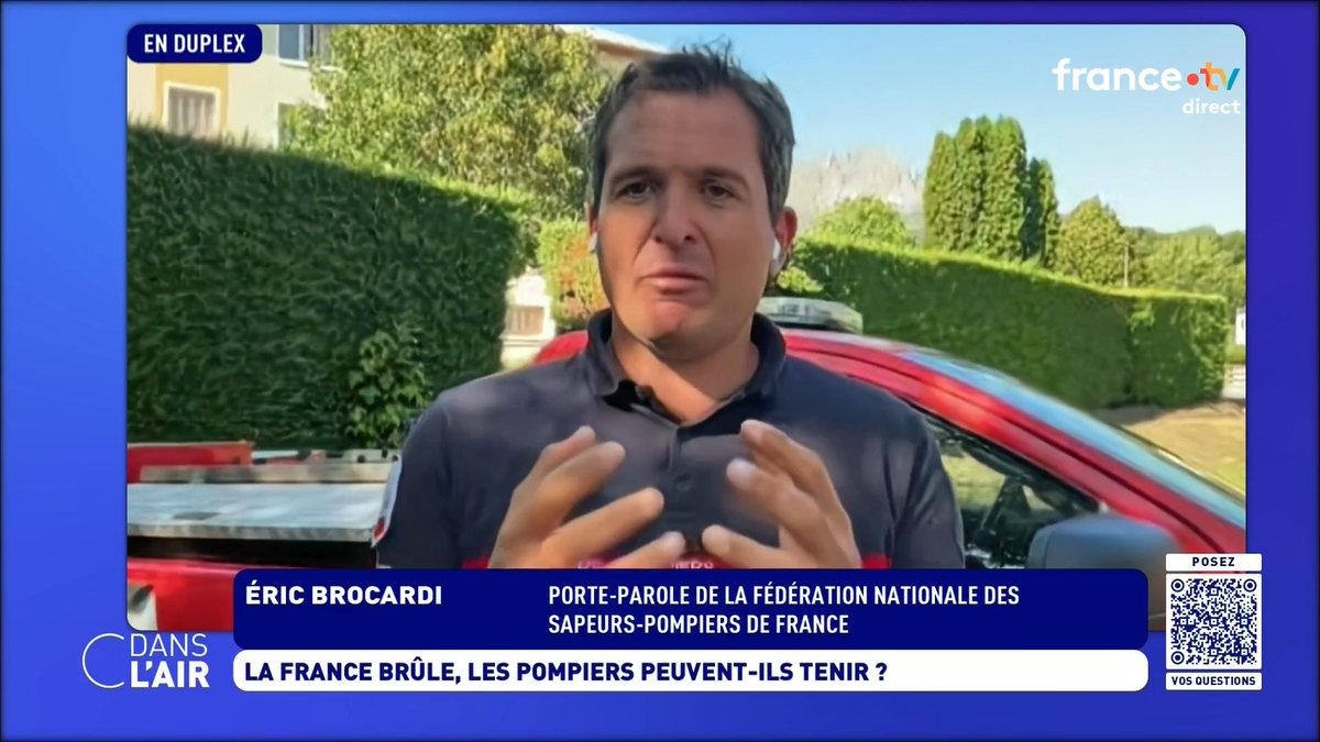 Incendies : "L'évacuation ce n'est pas un drame, c'est une solution. Si la maison a une obligation légale de débroussaillement qui est appliquée, il n'y a pas de problème. Sauf qu'aujourd'hui, ce n'est pas le cas et il y a un sujet d'aménagement des territoires." Eric Brocardi