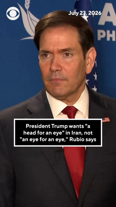 Secretary of State Marco Rubio said President Trump demands “a head for an eye” in response to Iran's foreign minister Abbas Araghchi’s social media post that stated, “Our defense doctrine is clear: eye for an eye.” Rubio told reporters at the Association of Southeast Asian Nations in Manila, Philippines that Iran will be ready for a deal soon, “because the price they’re paying is very high.”