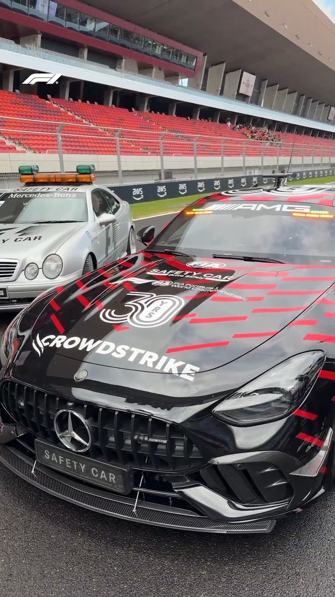 The all-new Mercedes-AMG GT 63 PRO 4MATIC+ Safety Car! 👌 Celebrating 30 years of Mercedes-AMG safety cars with a special livery 🙌 #F1 #HungarianGP