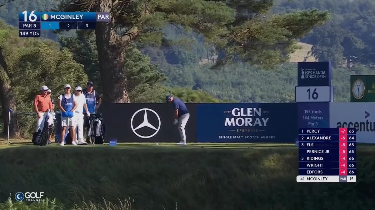 Our analyst Paul McGinley went from talking The Open last week to hunting pins at the Senior Open this week 🔥🇮🇪 Paul McGinley 📺 ISPS Handa Senior Open on Golf Channel