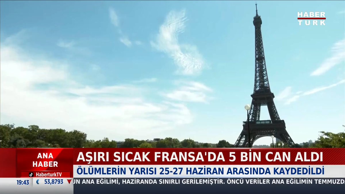 📌Aşırı sıcak Fransa'da 5 bin can aldı. Ölümlerin yarısı 25-27 Haziran arasında kaydedildi.