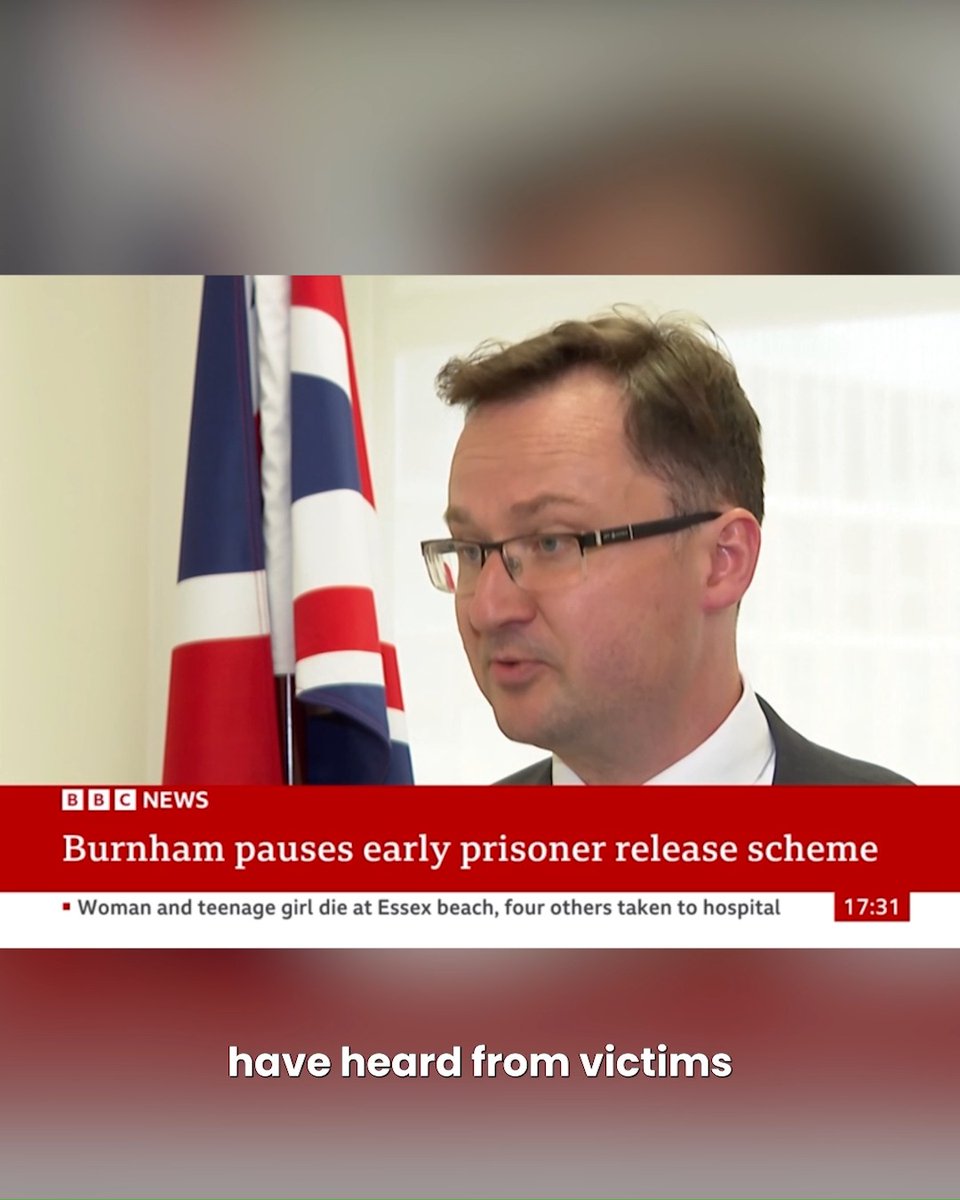 We are pausing the changes to sentencing that were due to take effect in September and urgently reviewing the policy. Watch Lord Chancellor and Secretary of State for Justice Alex Norris MP for more ⬇️