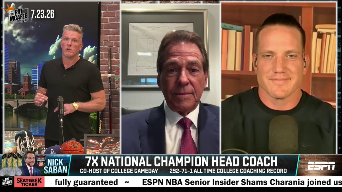 “Do I think it’s an easy job? Hell no.” Nick Saban talks about passing the torch to Kalen DeBoer 🤝 (via Pat McAfee)
