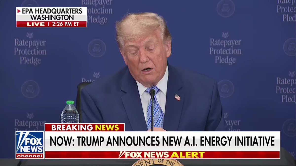 TRUMP: "AI is probably the biggest thing anybody's ever seen, and whoever wins that race is probably going to win, period." President Trump says his goal is for America to "dominate the future" and be the "number one superpower" in AI.