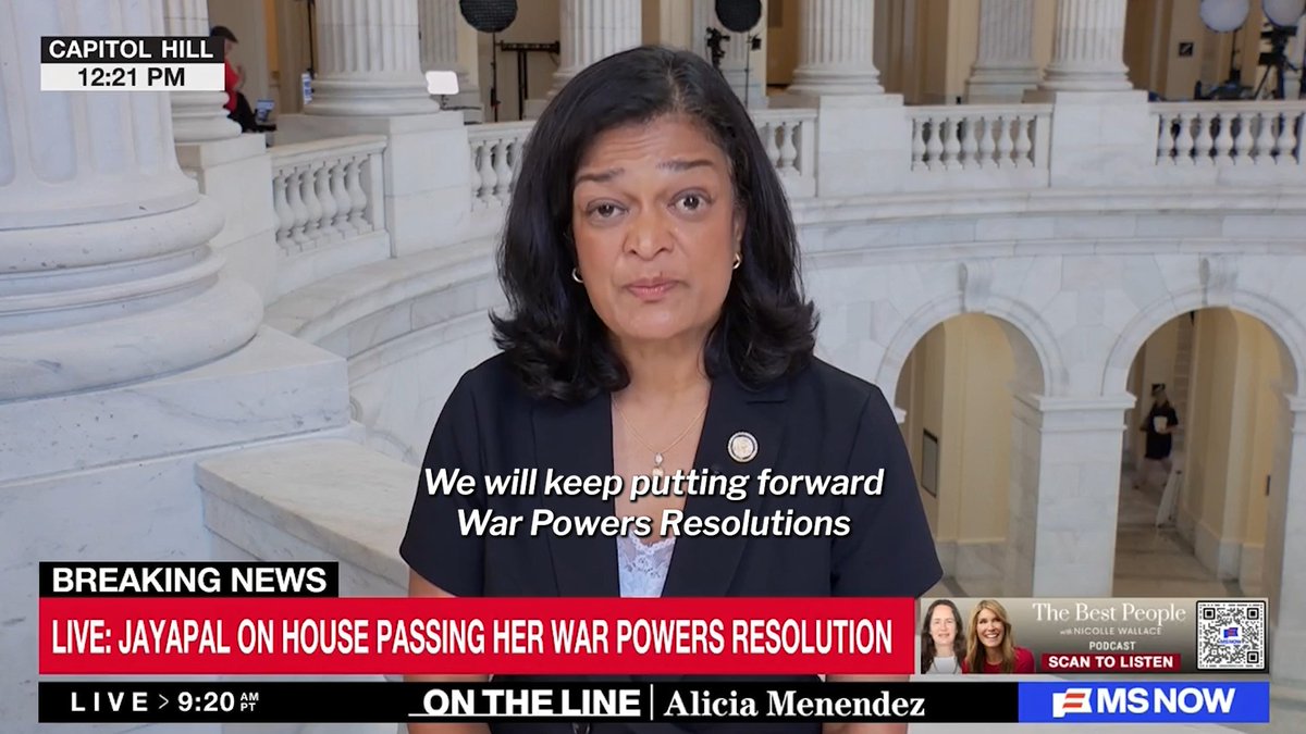 This morning, the House of Representatives passed my War Powers Resolution to end Trump’s illegal war in Iran. Four Republicans put our country above party to join us on this vote. Now it’s time for the rest of them to grow a spine and stand up for the American people.