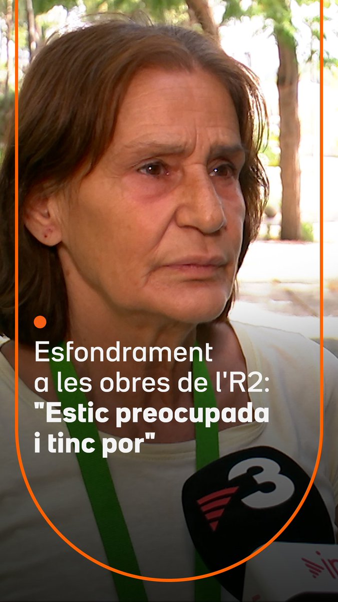 "Estic preocupada i tinc por": un esvoranc d'almenys 20 metres de profunditat a les obres de l'R2 al barri de Vallbona de Barcelona preocupa els veïns