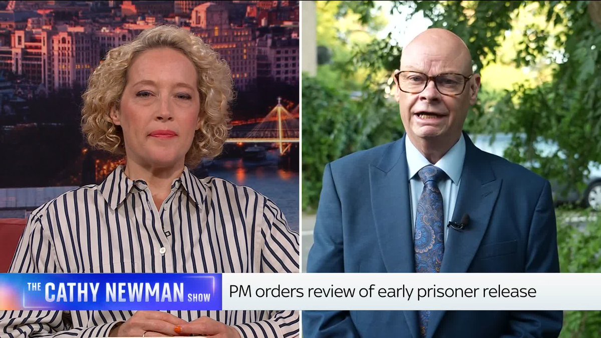 "By God do they talk a lot of rubbish." General Sec of the Prison Officers Association Steve Gillan, reacts to Cathy Newman's studio guest's discussion about the PM's decision to halt the early release scheme for some prisoners