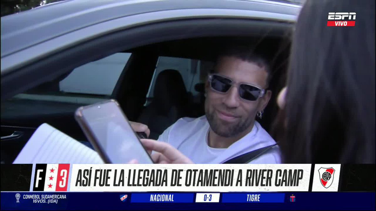 NICOLÁS OTAMENDI LLEGÓ AL RIVER CAMP El defensor que disputó el Mundial con la Selección argentina se suma al plantel del Chacho Coudet. ▶️ Mirá #ESPNFútbol3 en el Plan Premium de #DisneyPlus