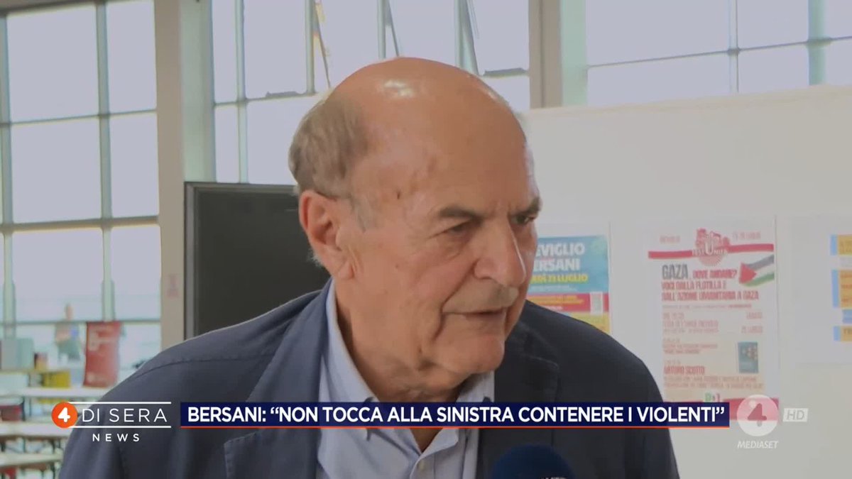 Contenere i violenti non tocca alla sinistra" Pier Luigi Bersani nell'intervista a #4disera News