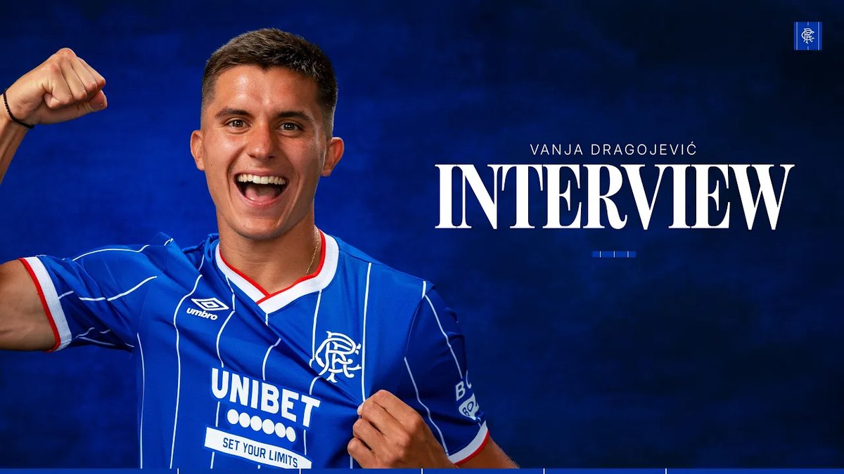 💭 “It's a big opportunity, and I can't wait to get started.” 🎙️ Our new signing, Vanja Dragojević, spoke to RangersTV after joining the club on a four-year deal.