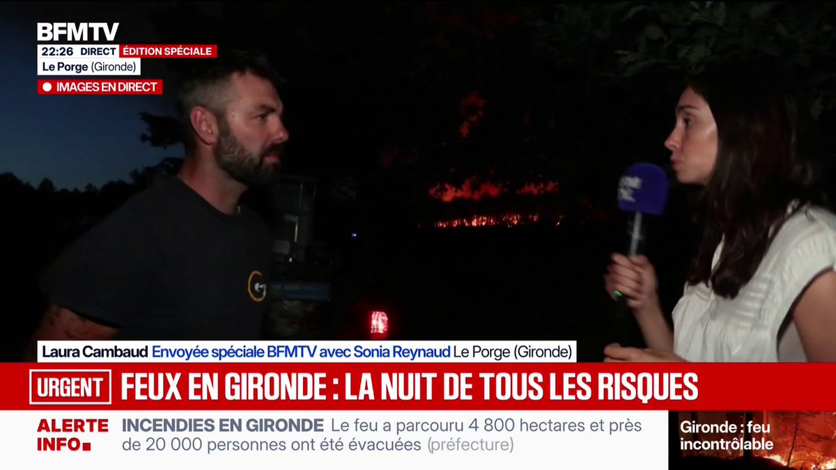 "On commence vraiment à avoir peur": la crainte des habitants à proximité de l'incendie en Gironde