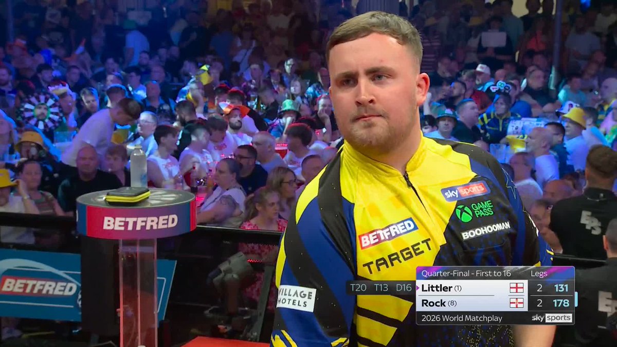LITTLER LEADS! What a start to this quarter-final! 🔥 Luke Littler leads Josh Rock 3-2 at the opening interval, averaging 110 to the Northern Irishman's 105! 📺 #MatchplayDarts