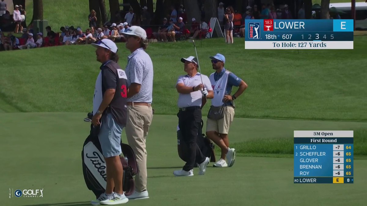 Quick two-hop and IN FOR EAGLE 🦅🔥 Justin Lower holes out from 127 🎯