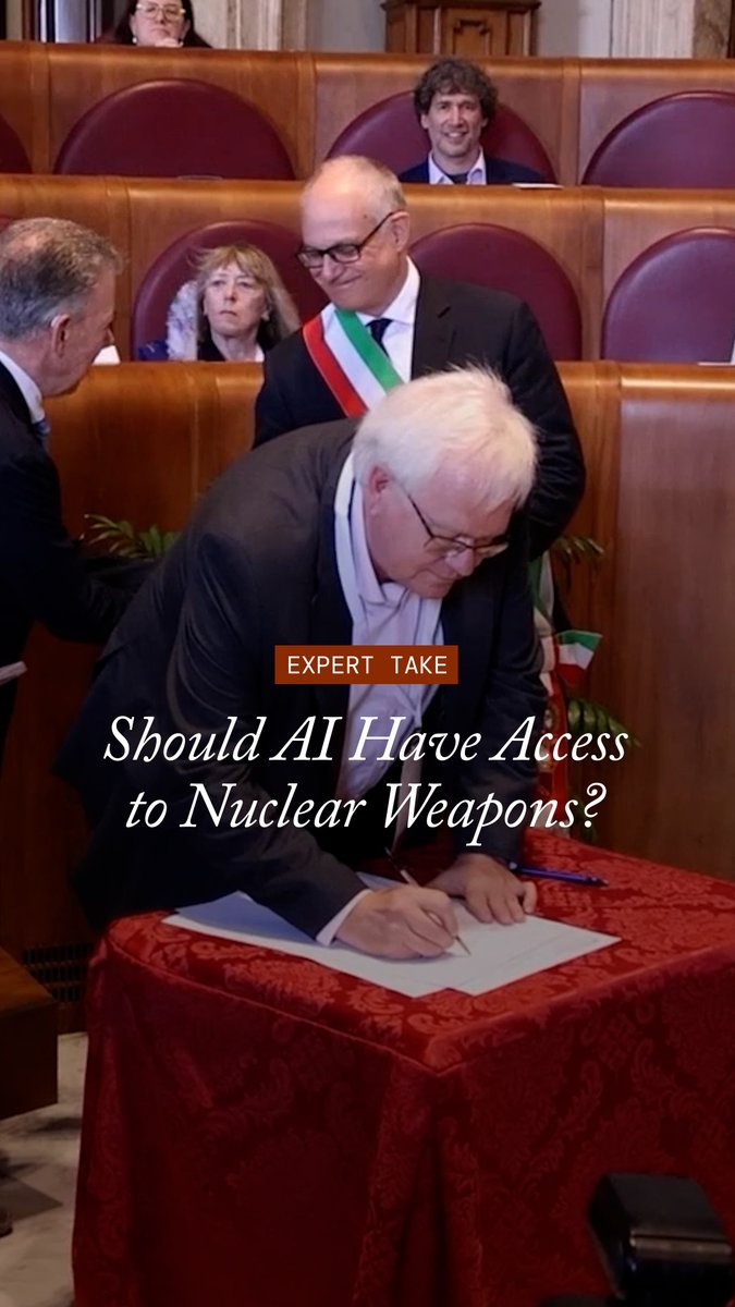 Last week in Rome, a group of Nobel laureates, academics, religious leaders, and former heads of state and government drafted and signed a declaration addressing the dangers of artificial intelligence and nuclear weapons, and calling for disarmament negotiations. The goal of the meeting, convened by the Vatican, was not only to safeguard against machines making devastating decisions but also to ensure that the technology shaping the future is subject to responsible, ethical, and democratic rules. CFR expert Erin D. Dumbacher explains what the Rome Declaration contains and its parallels to discussions unfolding in Washington, DC.