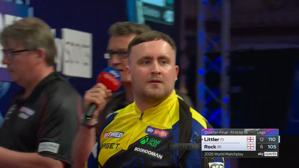 LITTLER CLOSING IN! It's a FOURTH ton-plus finish from Luke Littler! The reigning champion converts an effortless 110 kill to surge 13-6 ahead! 📺 #MatchplayDarts
