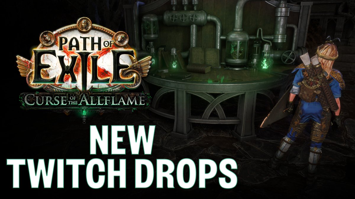 Path of Exile 1: Curse of the Allflame launches this week! Watch your favourite Twitch streamers throughout launch week to earn exclusive Twitch Drops, including the Nautical Explorer Back Attachment and the Allflame Crafting Bench. Find out how to earn them!